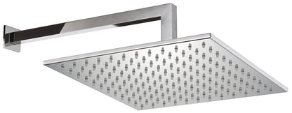 Rubinetterie Treemme SHOWERS & THERMOSTATICS Soffione Doccia A Parete Quadro In Metallo 305x305 mm Anticalcare Con Braccio Doccia 310 mm Materiale Ottone Finitura Cromata