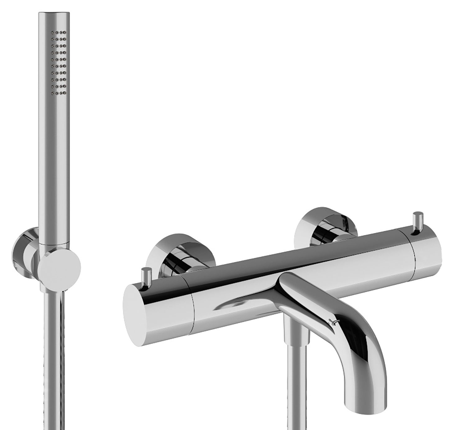 Rubinetterie Treemme SHOWERS & THERMOSTATICS IT 6B01 CC UP ZZ Miscelatore Termostatico Esterno Vasca Con Doccetta In Metallo Materiale Ottone Finitura Cromata