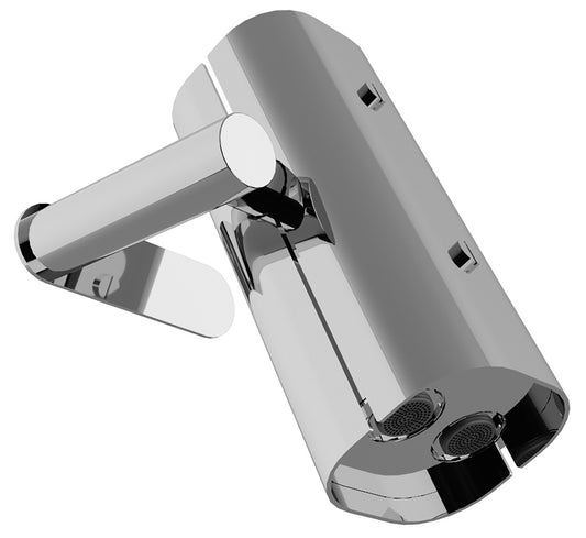 Rubinetterie Treemme SHOWERS & THERMOSTATICS Soffione Doccia a Parete Anticalcare Misura 70x184 mm Forma Rettangolare A Telecamera Funzione Acqua 2 Getti Materiale Acciaio Inox Ottone ABS Finitura Cromata 2 Portate da 12 Litri Al Minuto