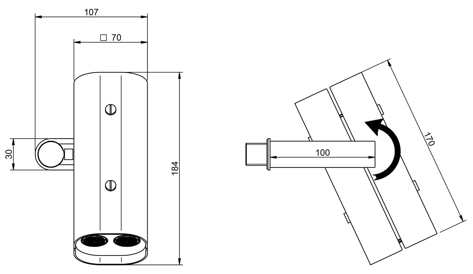Rubinetterie Treemme SHOWERS & THERMOSTATICS Soffione Doccia a Parete Anticalcare Misura 70x184 mm Forma Rettangolare A Telecamera Funzione Acqua Pioggia Materiale Acciaio Inox Ottone ABS Finitura Cromata 2 Portata da 12 Litri Al Minuto