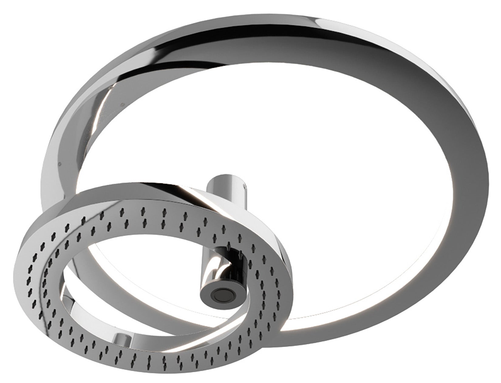 Rubinetterie Treemme SHOWERS & THERMOSTATICS Soffione Doccia a Soffitto Anticalcare Misura Diametro 280 e Ø 500 mm Forma Rotonda a Cerchio Funzione Acqua Pioggia Getto LED Materiale Acciaio Inox Finitura Cromata