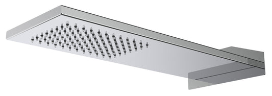 Rubinetterie Treemme Showers & Thermostatics Soffione Doccia A Parete a Mensola Rettangolare Lunghezza 470 mm Larghezza 170 mm Getto a Pioggia Stile Moderno Materiale Acciaio Inox Finitura Cromato