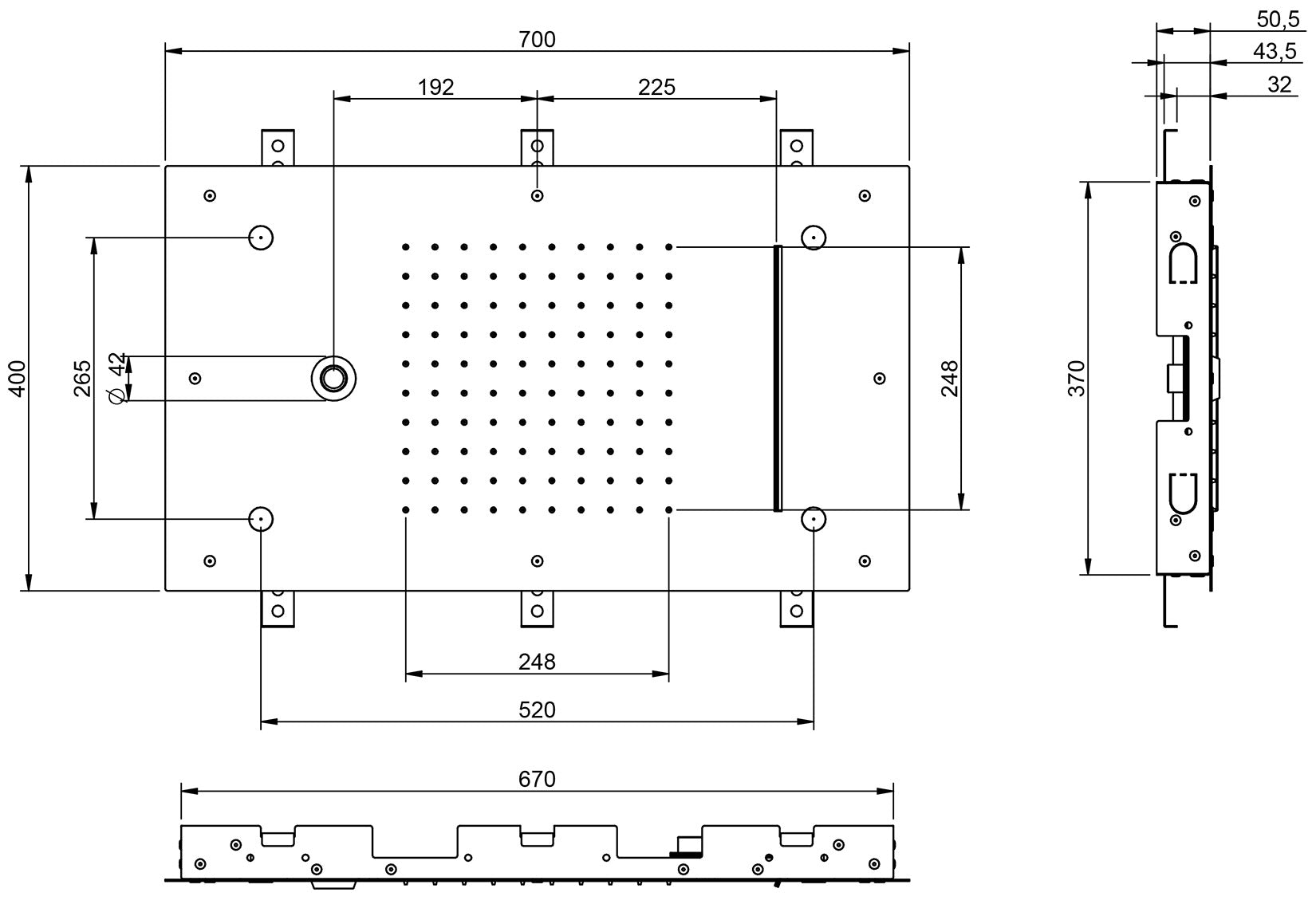 Rubinetterie Treemme SHOWERS & THERMOSTATICS Soffione Doccia A Soffitto Misura 700x400 mm Forma Rettangolare Funzione Acqua Pioggia Cascata Nebulizzatori e Getto Materiale Acciaio Inox Finitura Cromata