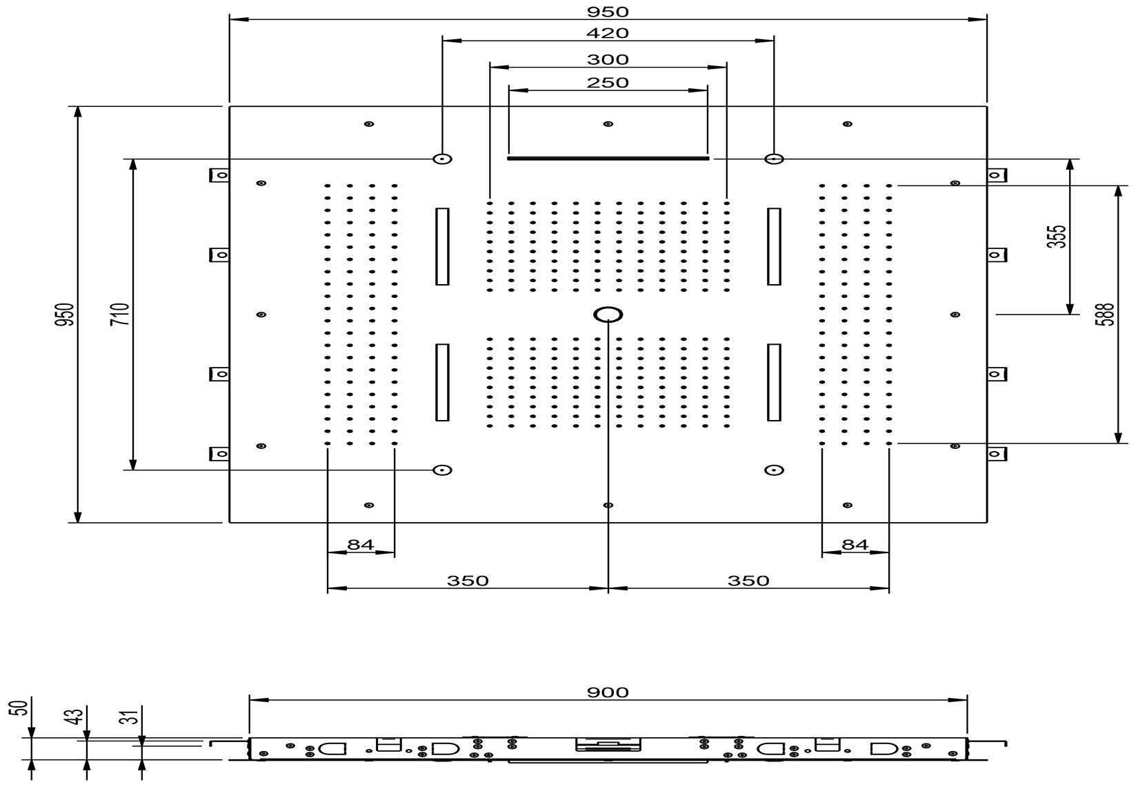Rubinetterie Treemme SHOWERS & THERMOSTATICS Soffione Doccia a Soffitto Misura 950x950 mm Forma Quadrata Funzione Acqua Pioggia Cascata Nebulizzatori Getto Cromoterapia Materiale Acciaio Inox Finitura Cromata Incluso di Tastierino Comandi Fashion