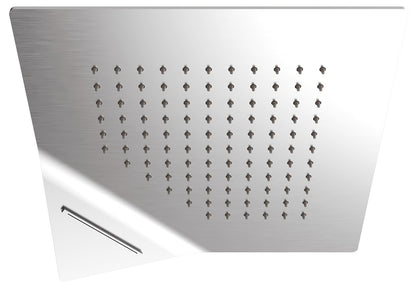 Rubinetterie Treemme SHOWERS & THERMOSTATICS Soffione Doccia Per Controsoffitto A Soffitto Misura 280x280 mm Forma Quadra Funzione Acqua Pioggia Cascata Materiale Acciaio Inox Finitura Cromata