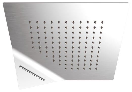 Rubinetterie Treemme SHOWERS & THERMOSTATICS Soffione Doccia Per Controsoffitto A Soffitto Misura 280x280 mm Forma Quadra Funzione Acqua Pioggia Cascata Materiale Acciaio Inox Finitura Cromata
