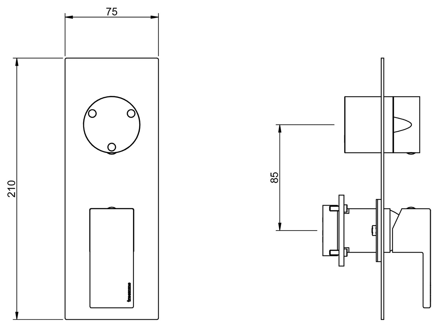Rubinetterie Treemme SHOWERS & THERMOSTATICS Miscelatore Monocomando Meccanico Doccia Con Deviatore A 3 Uscite Materiale Ottone Finitura Cromata
