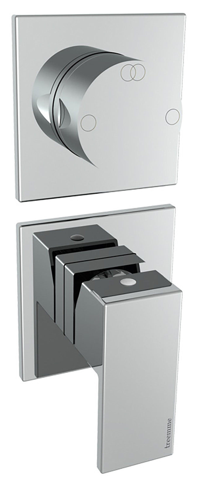 Rubinetterie Treemme SHOWERS & THERMOSTATICS Miscelatore Monocomando Meccanico Doccia Con Deviatore A 2 Uscite Senza Piastra Materiale Ottone Finitura Cromata