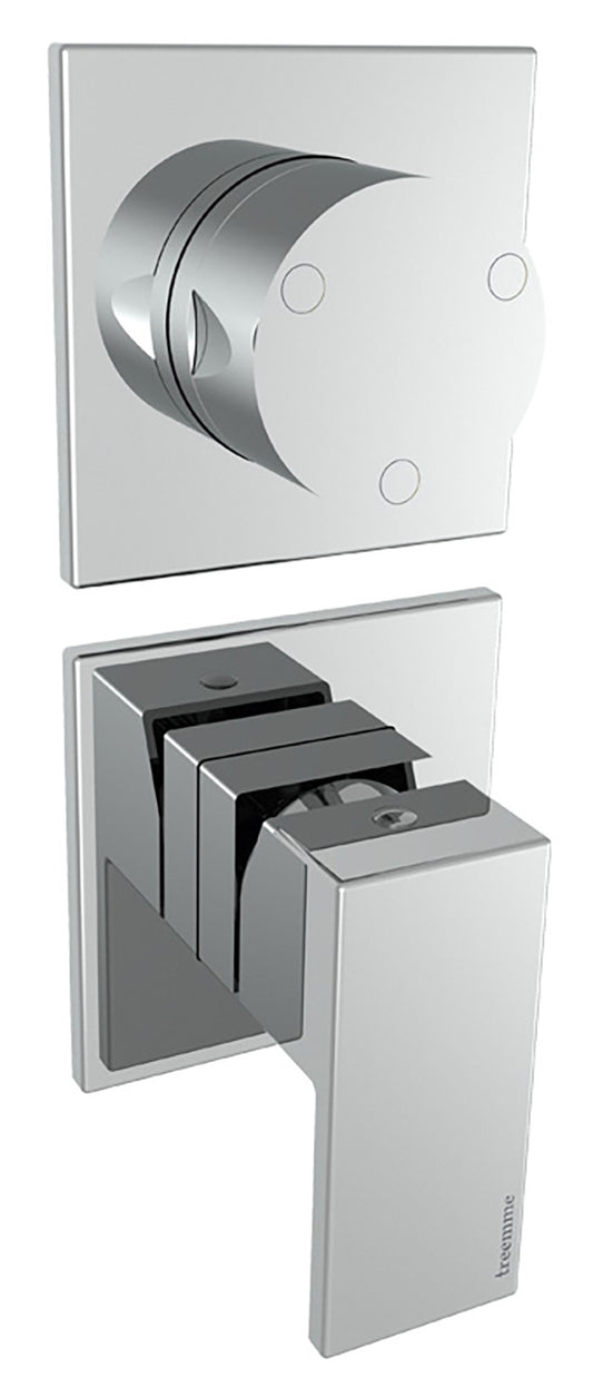 Rubinetterie Treemme SHOWERS & THERMOSTATICS Miscelatore Monocomando Meccanico Doccia Con Deviatore A 3 Uscite Senza Piastra Materiale Ottone Finitura Cromata