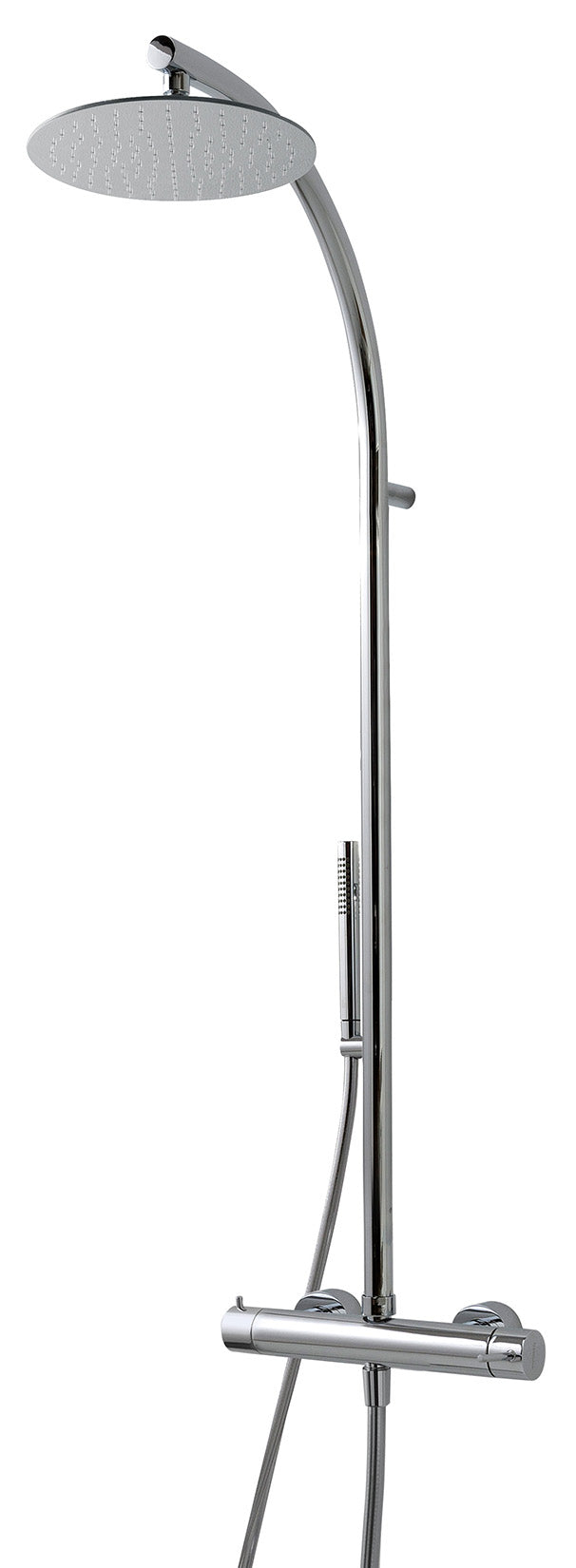 Rubinetterie Treemme SHOWERS & THERMOSTATICS RWIT 6500 CC 25 Gruppo Colonna Doccia Attrezzata Multifunzione Miscelatore Meccanico Attacco Finitura Cromata Con Doccetta E Soffione Anticalcare In Metallo Diametro Ø 300 mm