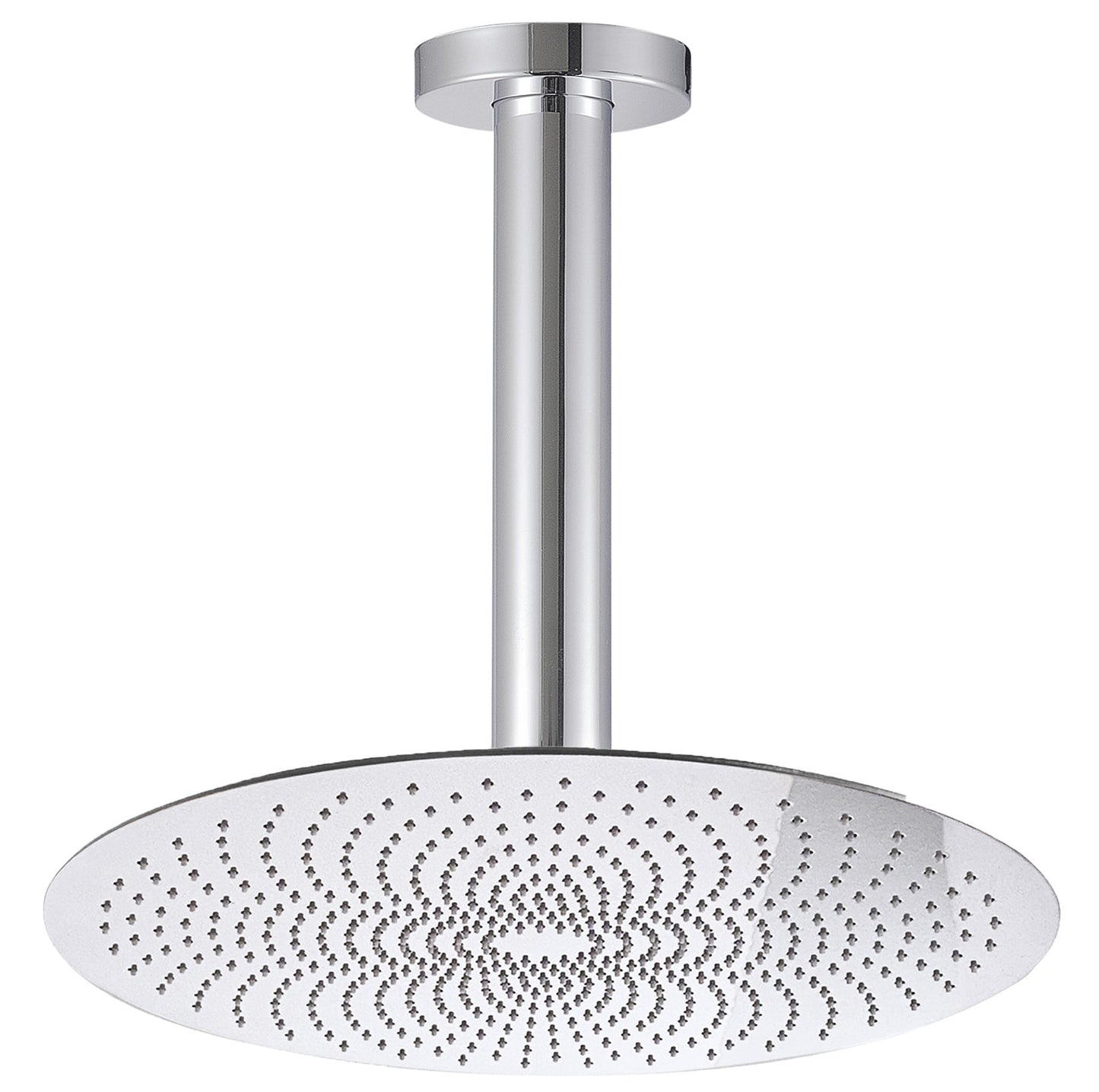Rubinetterie Treemme Showers & Thermostatics Soffione Doccia A Soffitto Rotondo In Metallo Diametro Ø 250 mm Anticalcare Con Braccio Doccia 200 mm Materiale Ottone Finitura Cromata Portata Acqua 9 Litri Al Minuto Funziona a Bassa Pressione