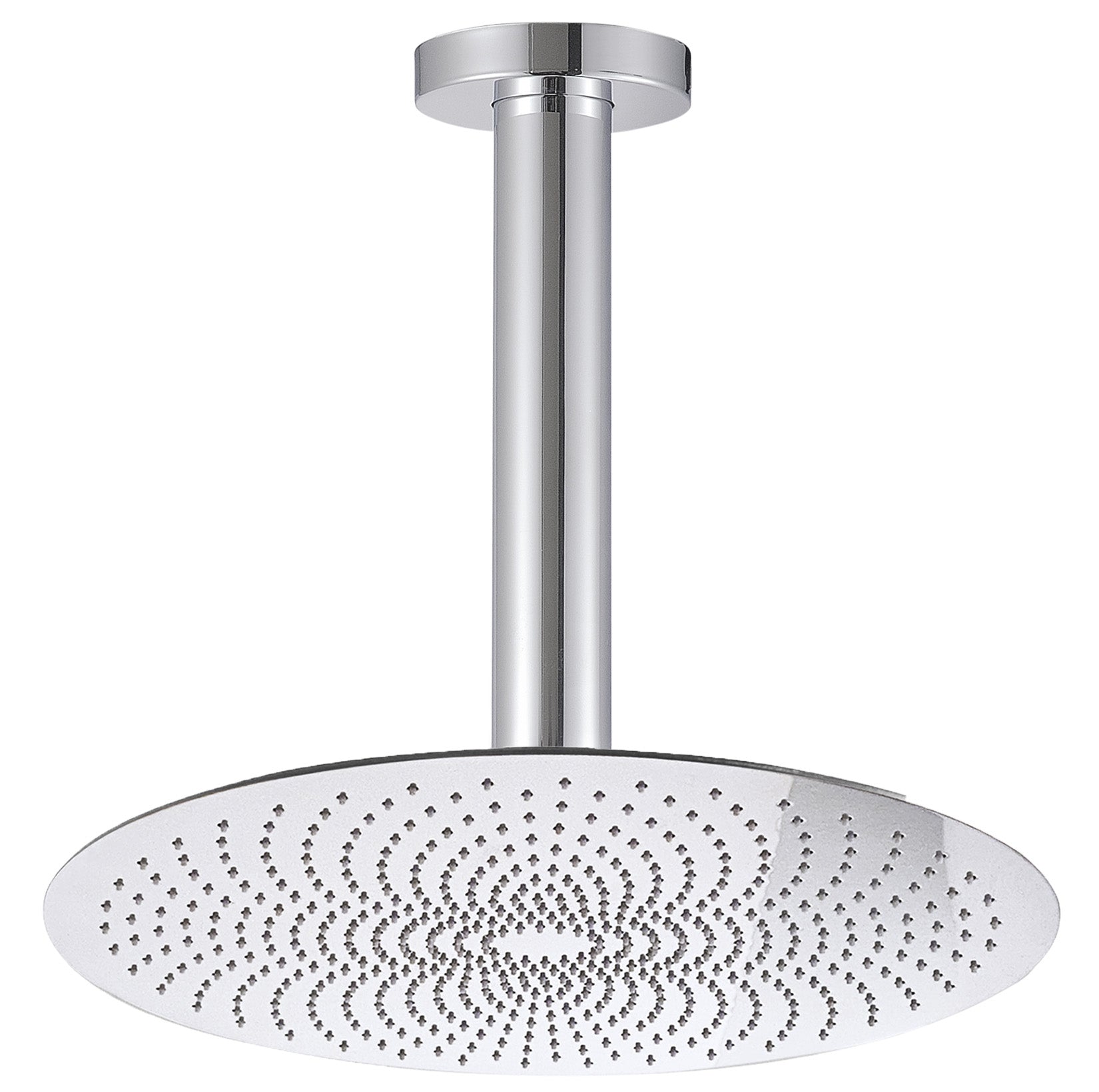 Rubinetterie Treemme Showers & Thermostatics Soffione Doccia A Soffitto Rotondo In Metallo Diametro Ø 250 mm Anticalcare Con Braccio Doccia 200 mm Materiale Ottone Finitura Cromata Portata Acqua 9 Litri Al Minuto Funziona a Bassa Pressione