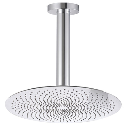 Rubinetterie Treemme Showers & Thermostatics Soffione Doccia A Soffitto Rotondo In Metallo Diametro Ø 250 mm Anticalcare Con Braccio Doccia 200 mm Materiale Ottone Finitura Cromata Portata Acqua 9 Litri Al Minuto Funziona a Bassa Pressione