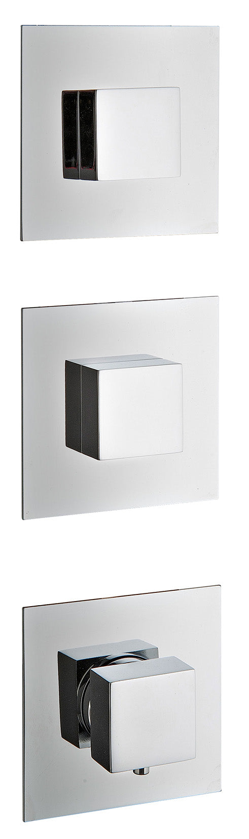 Rubinetterie Treemme SHOWERS & THERMOSTATICS Miscelatore Doccia Termostatico Incasso 2 Uscite Senza Piastra Materiale Ottone Finitura Cromata