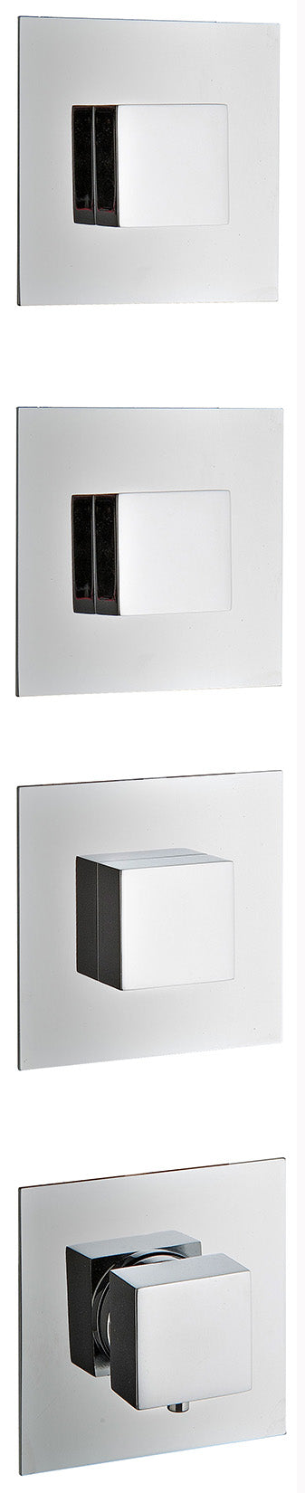 Rubinetterie Treemme SHOWERS & THERMOSTATICS Miscelatore Doccia Termostatico Incasso 3 Uscite Senza Piastra Materiale Ottone Finitura Cromata