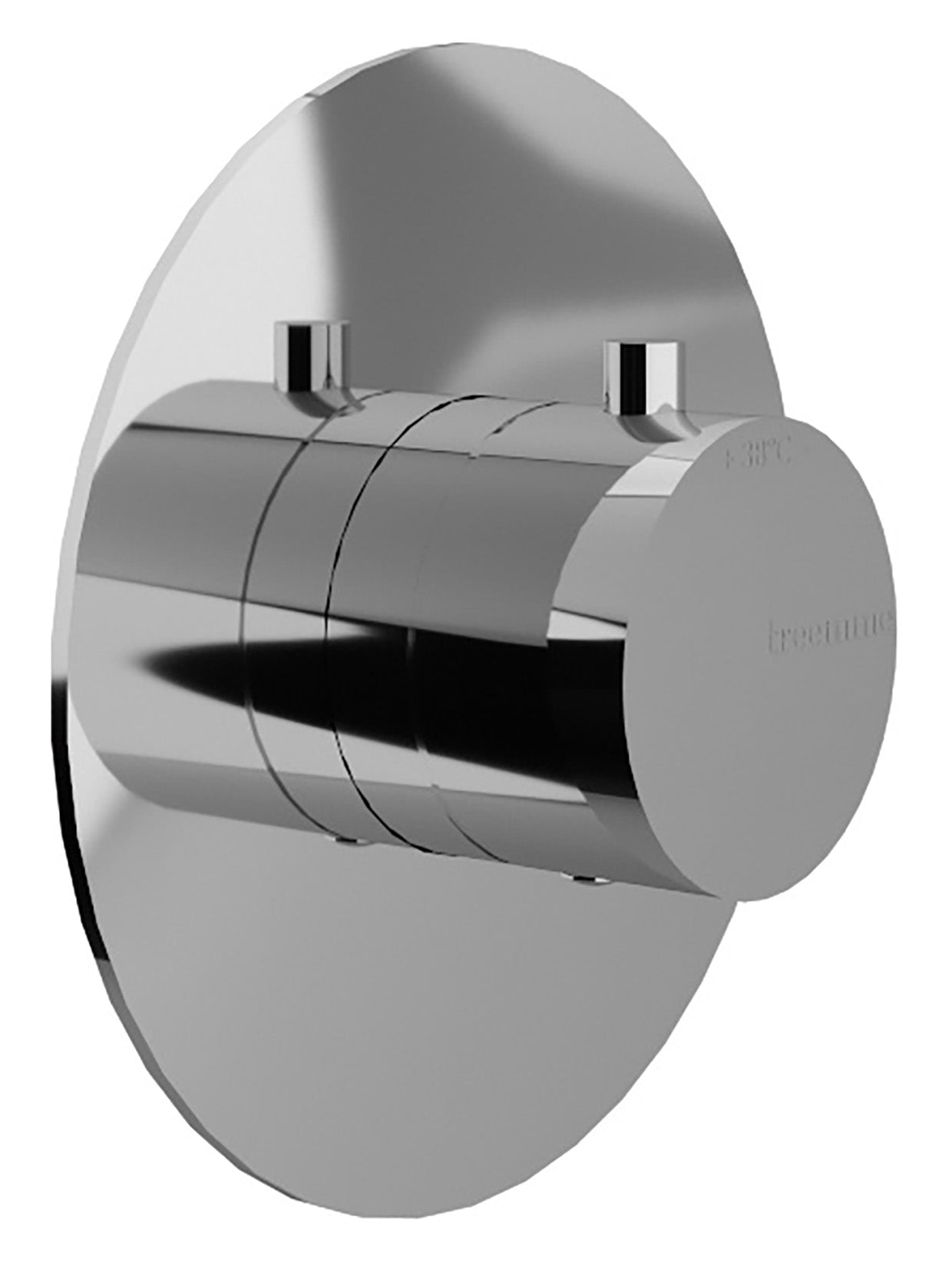 Rubinetterie Treemme Showers & Thermostatics Miscelatore Doccia Termostatico Incasso A Muro Parte Interna Esterna Materiale Ottone Finitura Cromata Monoforo 1 Foro 1 Via Monocomando 1 Leva Stile Moderno Forma Tonda Con Piastra