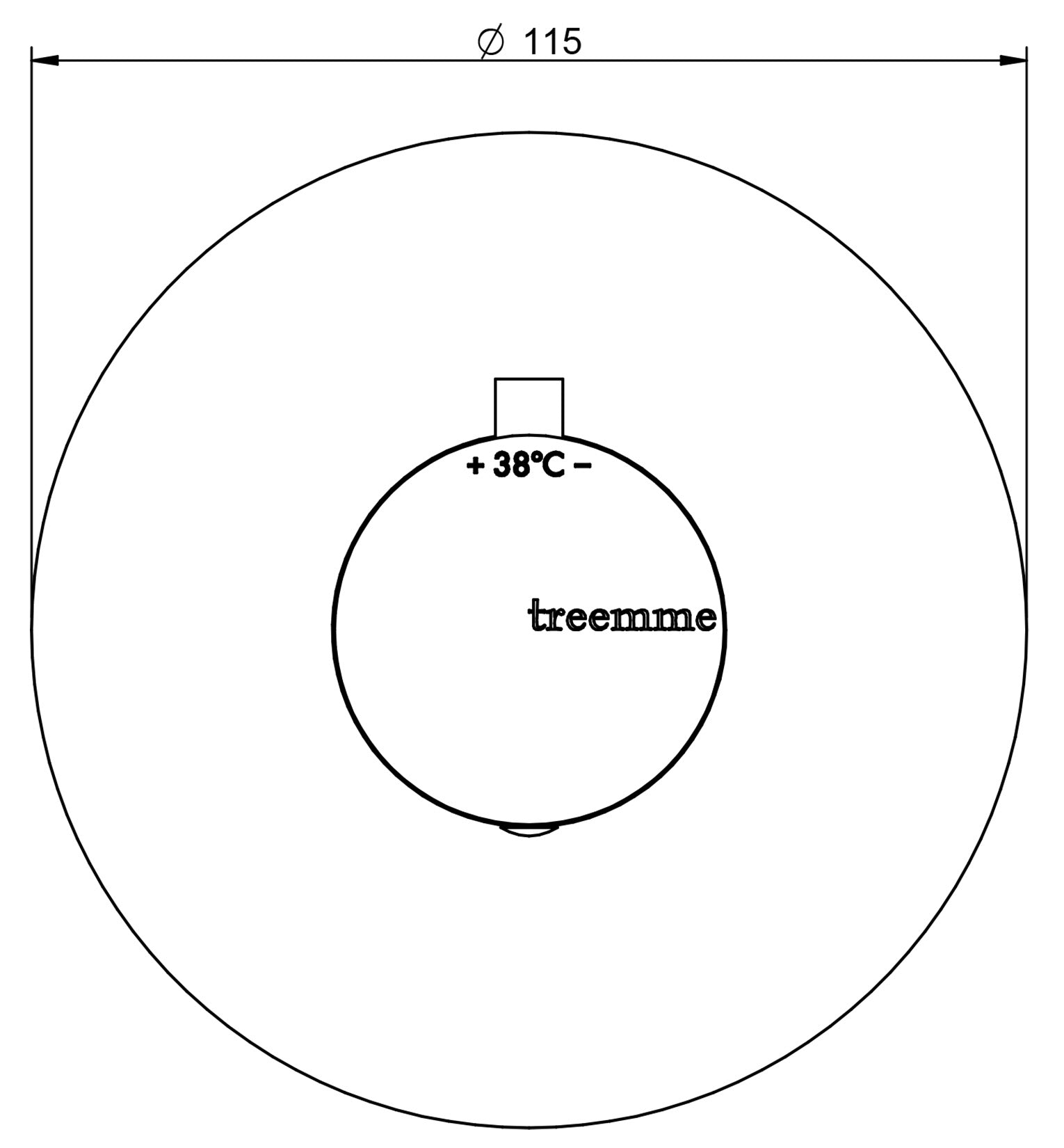 Rubinetterie Treemme Showers & Thermostatics Miscelatore Doccia Termostatico Incasso A Muro Parte Interna Esterna Materiale Ottone Finitura Cromata Monoforo 1 Foro 1 Via Monocomando 1 Leva Stile Moderno Forma Tonda Con Piastra