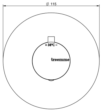 Rubinetterie Treemme Showers & Thermostatics Miscelatore Doccia Termostatico Incasso A Muro Parte Interna Esterna Materiale Ottone Finitura Cromata Monoforo 1 Foro 1 Via Monocomando 1 Leva Stile Moderno Forma Tonda Con Piastra