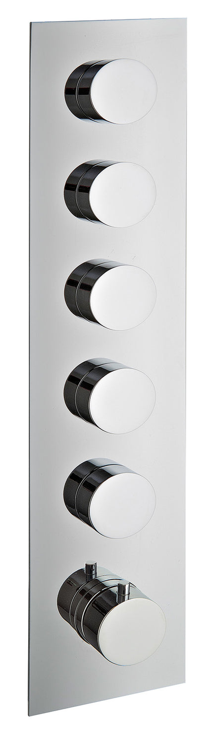 Rubinetterie Treemme SHOWERS & THERMOSTATICS Miscelatore Doccia Termostatico Incasso 5 Uscite Materiale Ottone Finitura Cromata