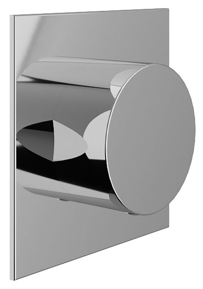 Rubinetterie Treemme Showers & Thermostatics Rubinetto D'Arresto 1/2” Quadro Monoforo Installazione Incasso Parete Materiale Ottone Finitura Cromata Parte Interna Esterna Incluse Forma Tonda