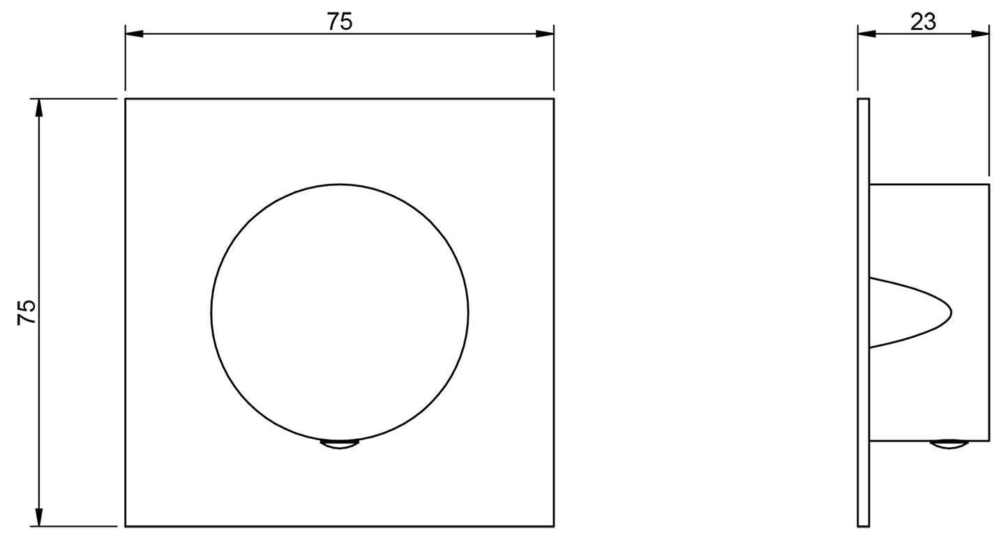 Rubinetterie Treemme Showers & Thermostatics Rubinetto D'Arresto 1/2” Quadro Monoforo Installazione Incasso Parete Materiale Ottone Finitura Cromata Parte Interna Esterna Incluse Forma Tonda