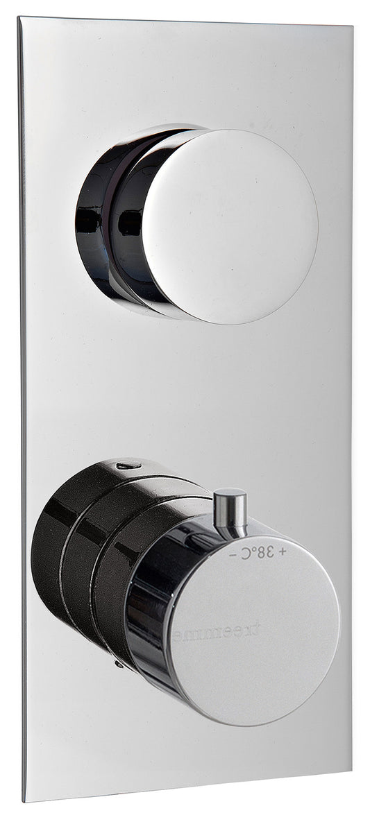 Rubinetterie Treemme SHOWERS & THERMOSTATICS Miscelatore Doccia Termostatico Incasso Con Deviatore A 2 Uscite Materiale Ottone Finitura Cromata