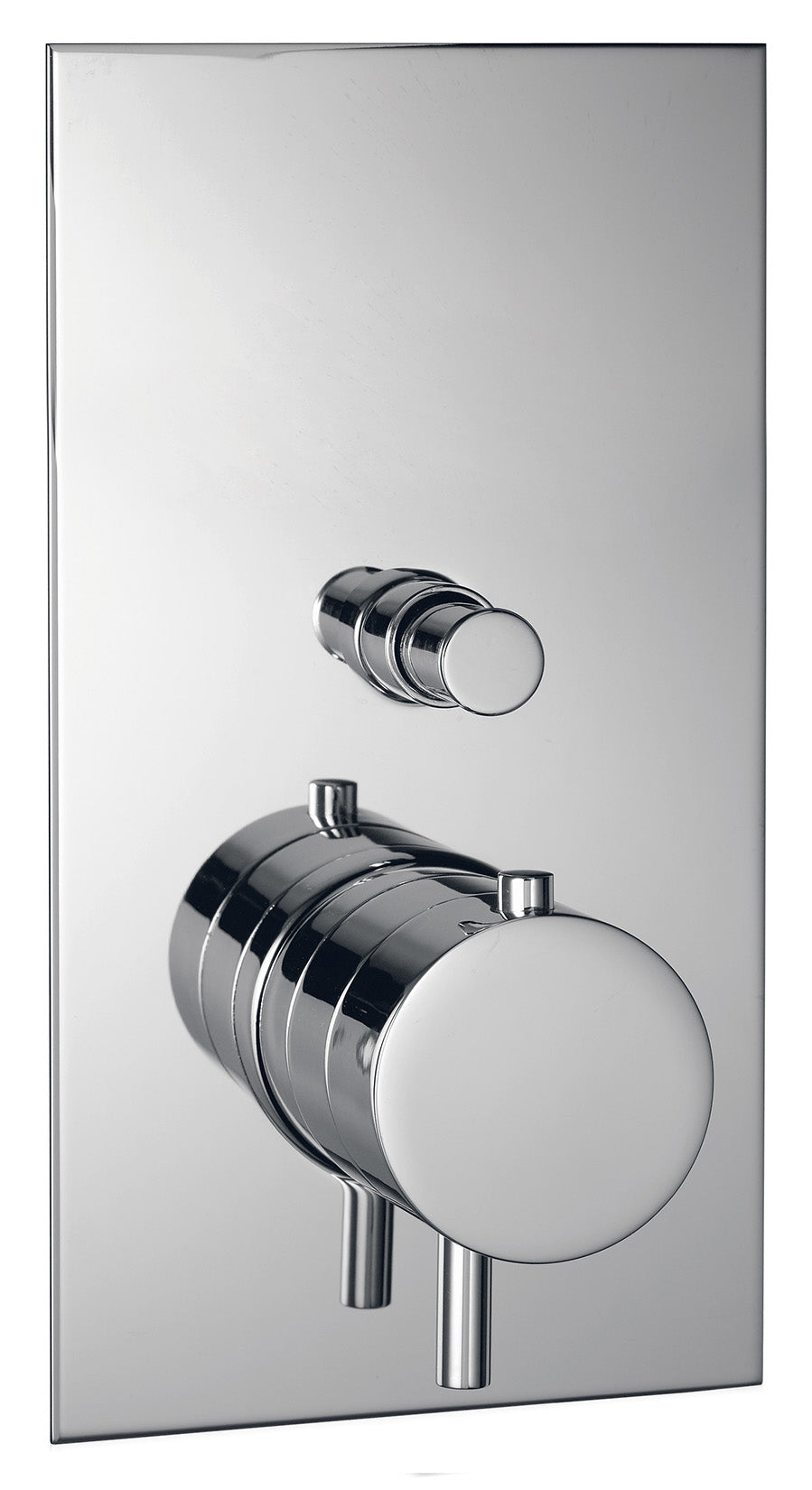 Rubinetterie Treemme 3M Termo S + Showers RWIT 7583 CC 02 + RWIT 7583 CC 01 IT 7583 CC VL ZZ Miscelatore Doccia Termostatico Incasso COAX Deviatore Muro Parte Interna Esterna Materiale Ottone Finitura Cromata 2 Fori 2 Vie 1 Leva Stile Moderno