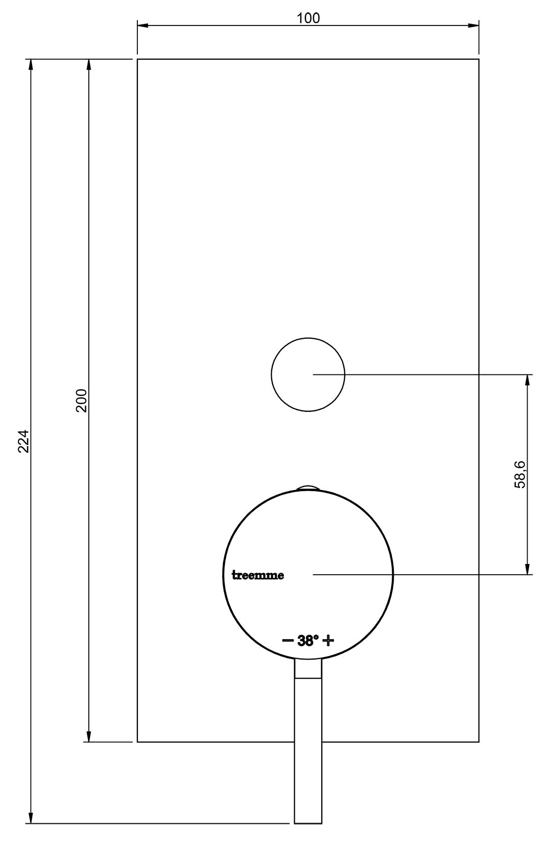 Rubinetterie Treemme 3M Termo S + Showers RWIT 7583 CC 02 + RWIT 7583 CC 01 IT 7583 CC VL ZZ Miscelatore Doccia Termostatico Incasso COAX Deviatore Muro Parte Interna Esterna Materiale Ottone Finitura Cromata 2 Fori 2 Vie 1 Leva Stile Moderno