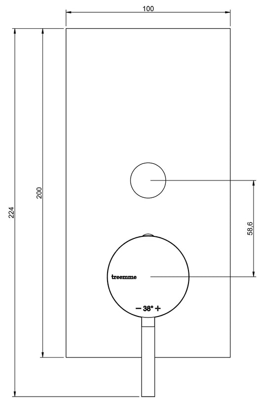 Rubinetterie Treemme 3M Termo S + Showers RWIT 7583 CC 02 + RWIT 7583 CC 01 IT 7583 CC VL ZZ Miscelatore Doccia Termostatico Incasso COAX Deviatore Muro Parte Interna Esterna Materiale Ottone Finitura Cromata 2 Fori 2 Vie 1 Leva Stile Moderno