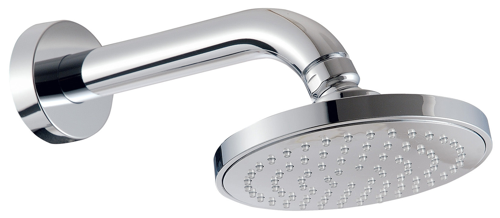 Rubinetterie Treemme 3M Contract Termo S + Showers IT 6570 CC ZZ ZZ Soffione Doccia Pioggia A Parete Tondo In ABS Diametro 100 mm Anticalcare Con Braccio Doccia 200 mm Stile Moderno Materiale Ottone Finitura Cromata