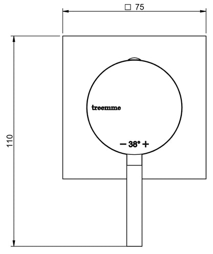 Rubinetterie Treemme 3M Termo S + Showers RWIT 7582 CC 04 + RWIT 7582 CC 02 IT 7582 CC VL ZZ Miscelatore Doccia Termostatico Incasso COAX A Muro Parte Interna Esterna Materiale Ottone Finitura Cromata Monoforo 1 Foro 1 Via Monocomando 1 Leva Stile Moderno