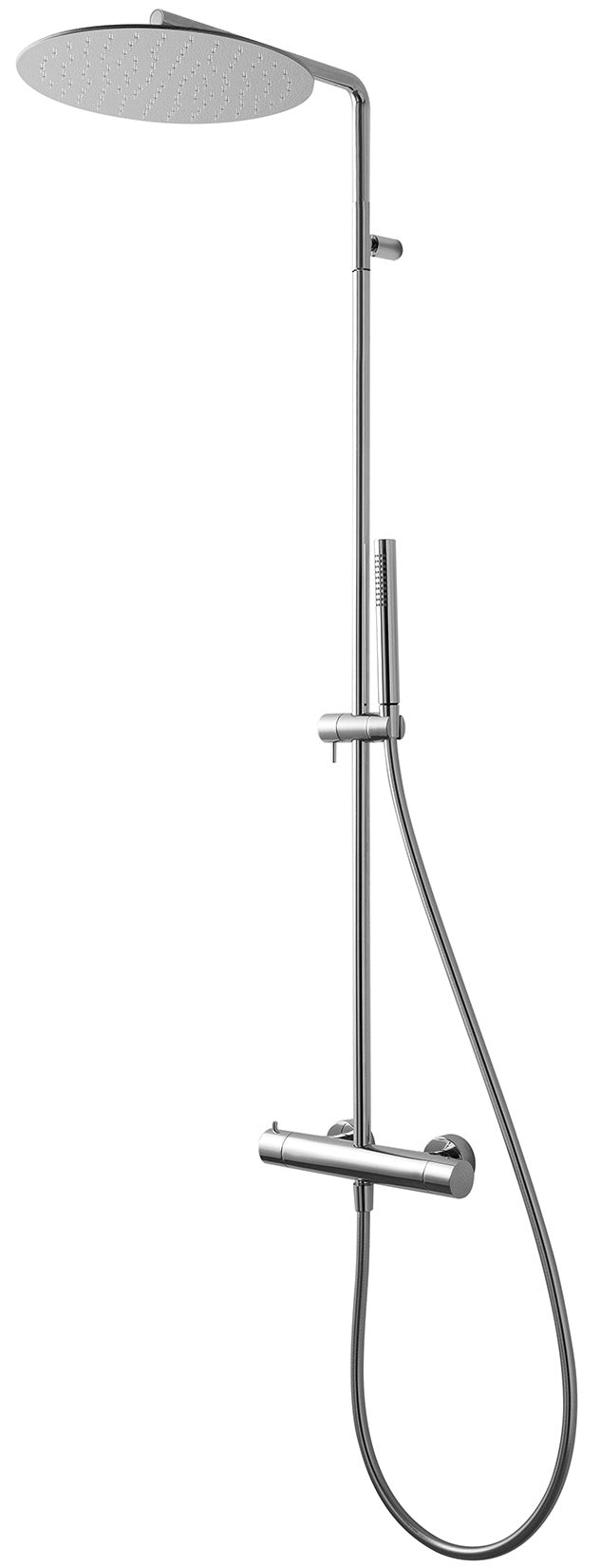 Rubinetterie Treemme UP+ Gruppo Colonna Doccia Attrezzata Multifunzione Miscelatore Termostatico Materiale Ottone Finitura Cromata Con Doccetta E Soffione Anticalcare In Metallo Misura Ø Diametro 300 mm