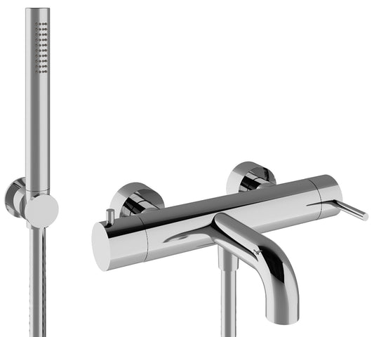 Rubinetterie Treemme UP+ Miscelatore Vasca Monocomando Esterno Con Doccetta In Metallo Materiale Ottone Finitura Cromata