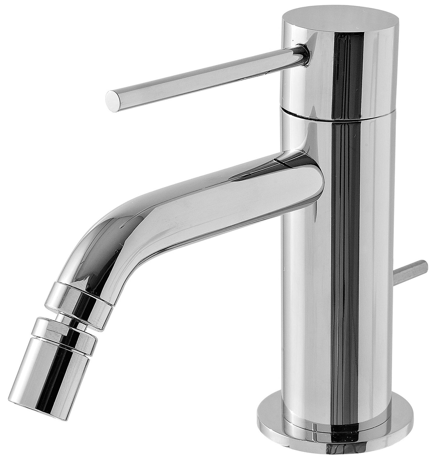 Rubinetterie Treemme UP+ Miscelatore Monocomando Bidet Areatore Orientabile Con Piletta Di Scarico Automatico Materiale Ottone Finitura Cromata