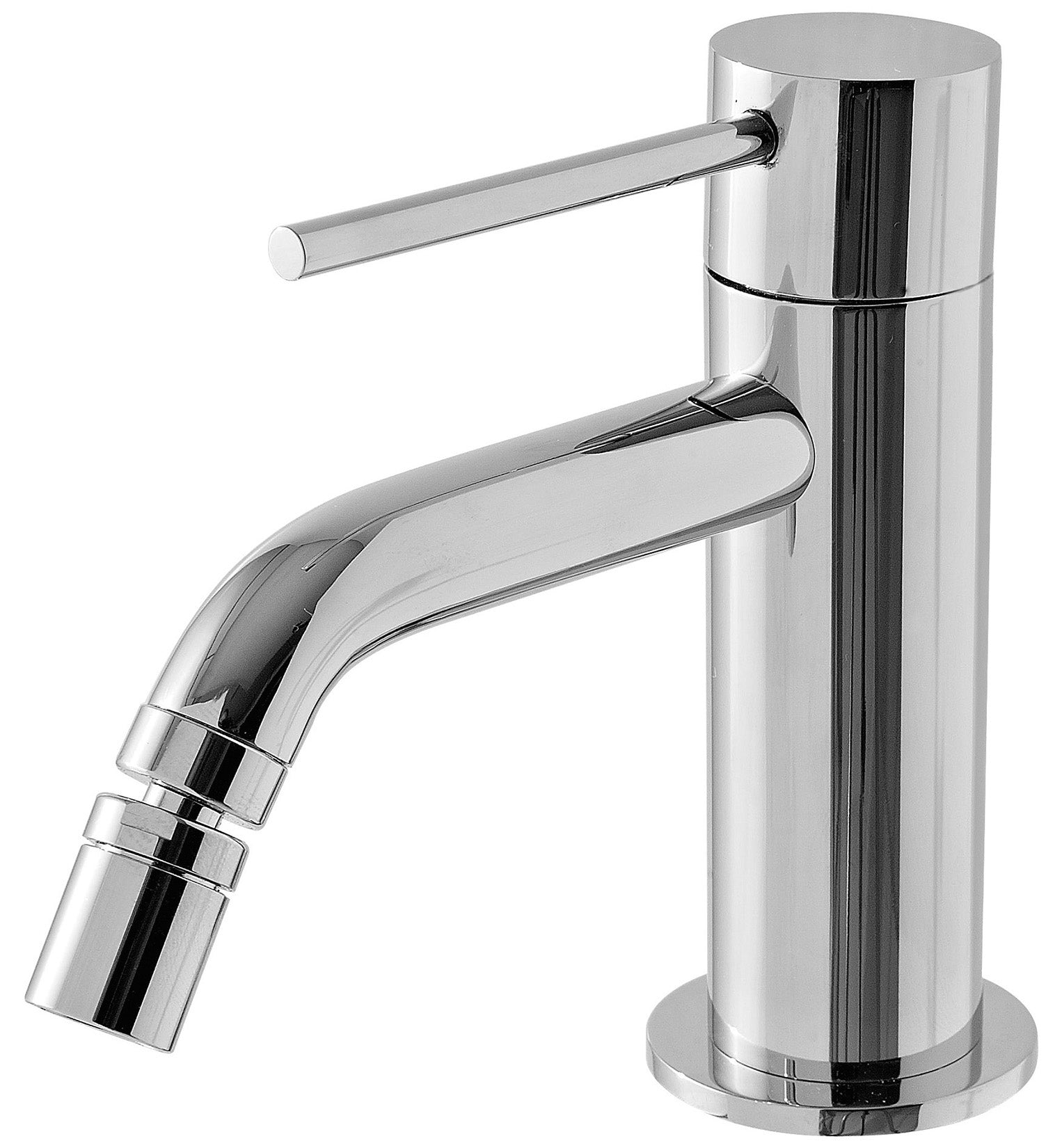 Rubinetterie Treemme Up+ Miscelatore Bidet Appoggio Monocomando 1 Leva Monoforo Materiale Ottone Finitura Cromato Stile Moderno Senza Piletta Di Scarico Altezza 136 mm Lunghezza 142 mm