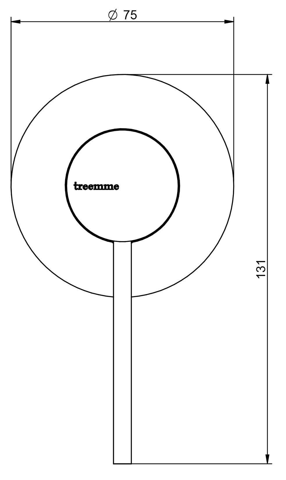 Rubinetterie Treemme UP+ Miscelatore Monocomando Remoto Lavabo Doccia Incasso Senza Piastra Materiale Ottone Finitura Cromata