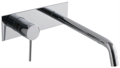 Rubinetterie Treemme Up+ Miscelatore Lavabo 223 Incasso Muro Con Piastra Monocomando 1 Leva Parte Interna Esterna Incluse 2 Fori Materiale Ottone Finitura Cromato Stile Moderno Lunghezza 232 mm