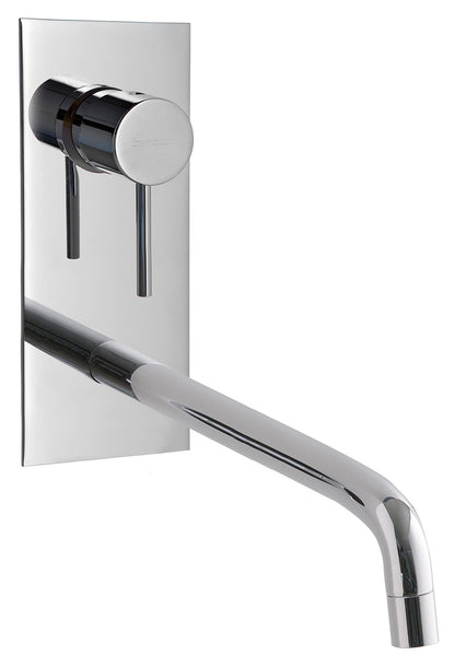 Rubinetterie Treemme Up+ Miscelatore Lavabo 223 Incasso Muro Con Piastra Posizione Verticale Monocomando 1 Leva Parte Interna Esterna Incluse 2 Fori Materiale Ottone Finitura Cromato Stile Moderno Lunghezza 232 mm