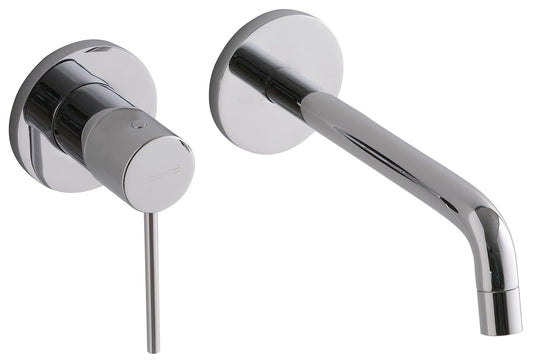 Rubinetterie Treemme Up+ Miscelatore Lavabo 176 Incasso Muro Senza Piastra Monocomando 1 Leva Parte Interna Esterna Incluse 2 Fori Materiale Ottone Finitura Cromato Stile Moderno Lunghezza 185 mm