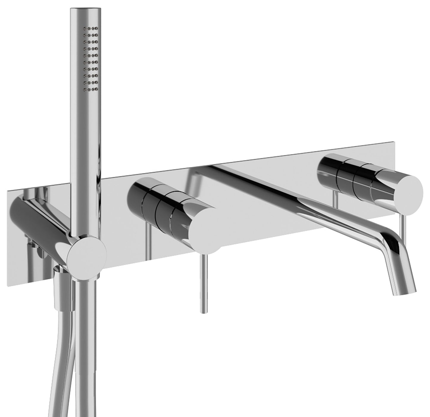 Rubinetterie Treemme UP+ Miscelatore Monocomando Vasca / Doccia Incasso Parete Con Doccetta In Metallo Materiale Ottone Finitura Cromata