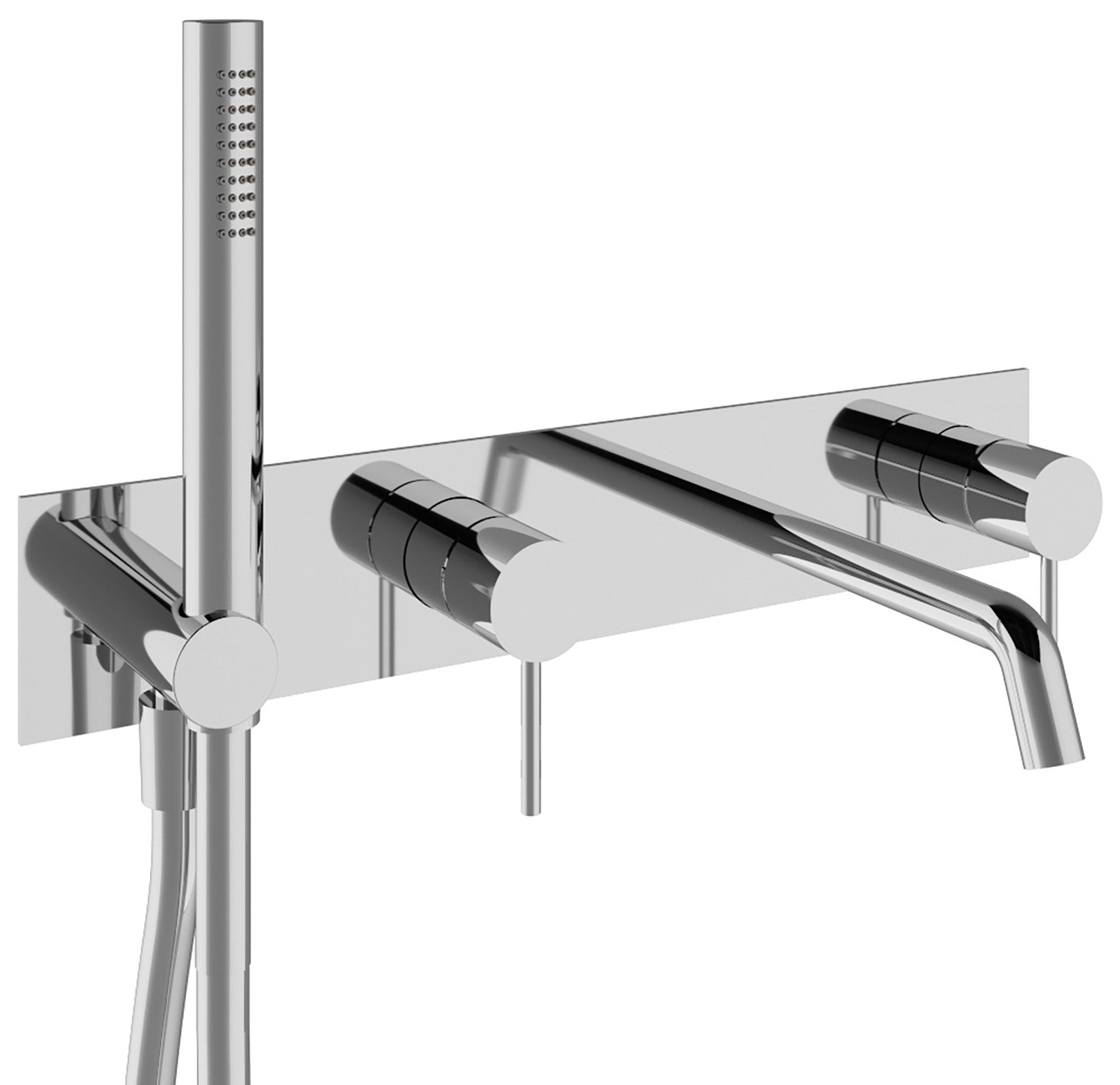 Rubinetterie Treemme UP+ Miscelatore Monocomando Vasca / Doccia Incasso Parete Con Doccetta In Metallo Materiale Ottone Finitura Cromata