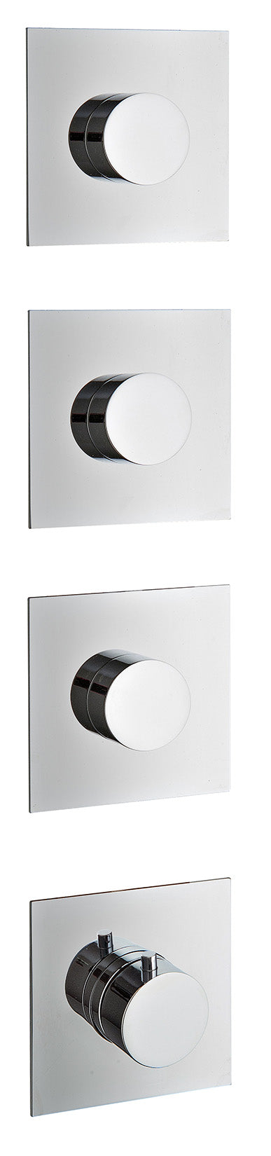 Rubinetterie Treemme Up+ Miscelatore Doccia 3 Uscite Termostatico Incasso A Muro Senza Piastra 4 Fori Monocomando 1 Leva Parte Interna e Esterna Incluse Stile Moderno Materiale Ottone Finitura Cromata