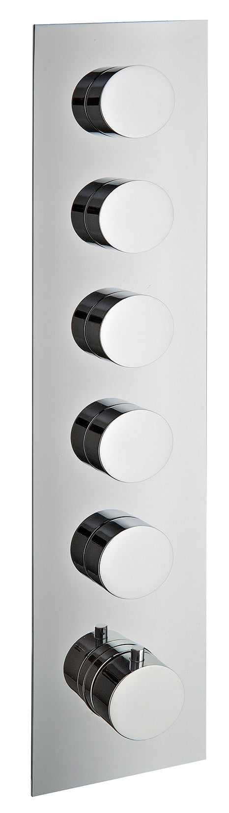 Rubinetterie Treemme Up+ Miscelatore Doccia 5 Uscite Termostatico Incasso A Muro Parte Interna e Esterna Incluse Materiale Ottone Finitura Cromata 6 Fori Monocomando 1 Leva Stile Moderno Con Piastra