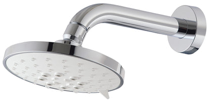 Rubinetterie Treemme X-CHANGE_mono Soffione Doccia A Parete 3 Getti Tondo In ABS Diametro Ø 130 mm Anticalcare Con Braccio Doccia 207 mm Materiale Ottone Finitura Cromata