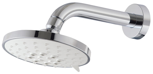 Rubinetterie Treemme X-CHANGE_mono Soffione Doccia A Parete 3 Getti Tondo In ABS Diametro Ø 130 mm Anticalcare Con Braccio Doccia 207 mm Materiale Ottone Finitura Cromata