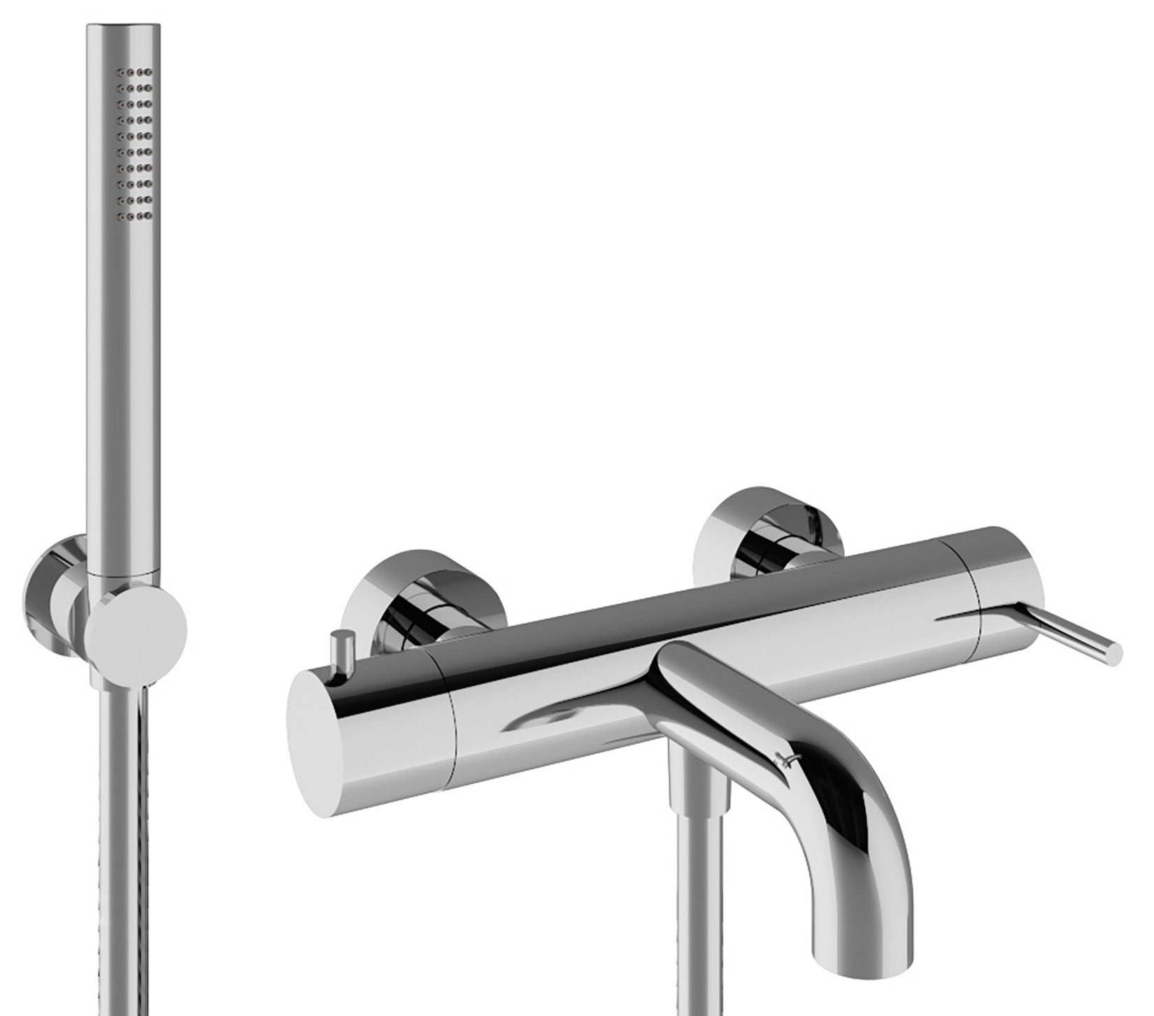 Rubinetterie Treemme X-CHANGE_mono Miscelatore Monocomando Esterno Vasca Con Doccetta In Metallo Materiale Ottone Finitura Cromata