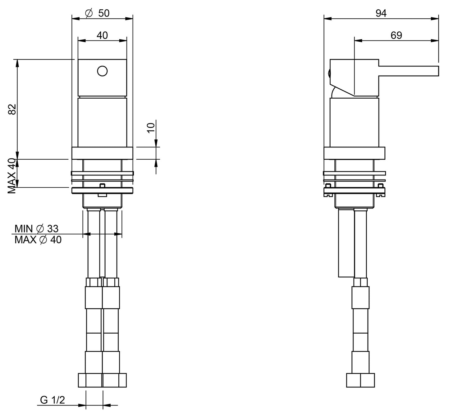 Rubinetterie Treemme X-CHANGE_mono Miscelatore Remoto Da Piano Appoggio Monoforo Monocomando Materiale Ottone Finitura Cromata
