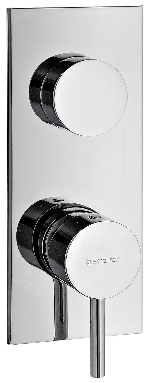 Rubinetterie Treemme X-CHANGE_mono Miscelatore Monocomando Doccia Incasso Con Deviatore 2 Uscite Materiale Ottone Finitura Cromata