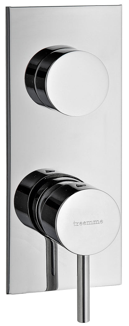 Rubinetterie Treemme X-CHANGE_mono Miscelatore Monocomando Doccia Incasso Con Deviatore 3 Uscite Materiale Ottone Finitura Cromata