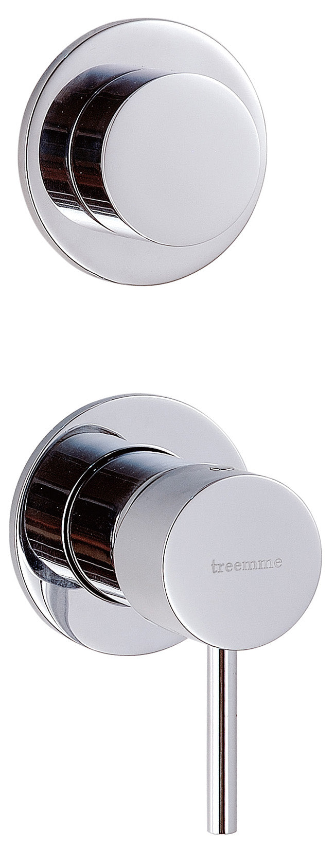 Rubinetterie Treemme X-CHANGE_mono Miscelatore Doccia Incasso A Muro 2 Fori Con Deviatore 2 Vie Monocomando 1 Leva Miscelazione Meccanica Senza Piastra Stile Moderno Parte Interna e Esterna Inclusa Materiale Ottone Finitura Cromata